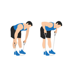 Band Bent-Over Row Diagram